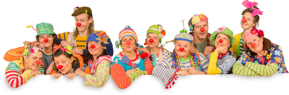 Gruppenbild der Clowns im Dienst